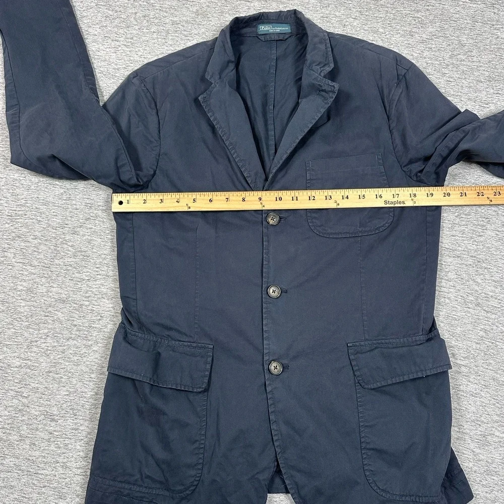 Polo Ralph Lauren Blazer Jacket Mens 40R Cotton Unstructured Travel Casual VTG